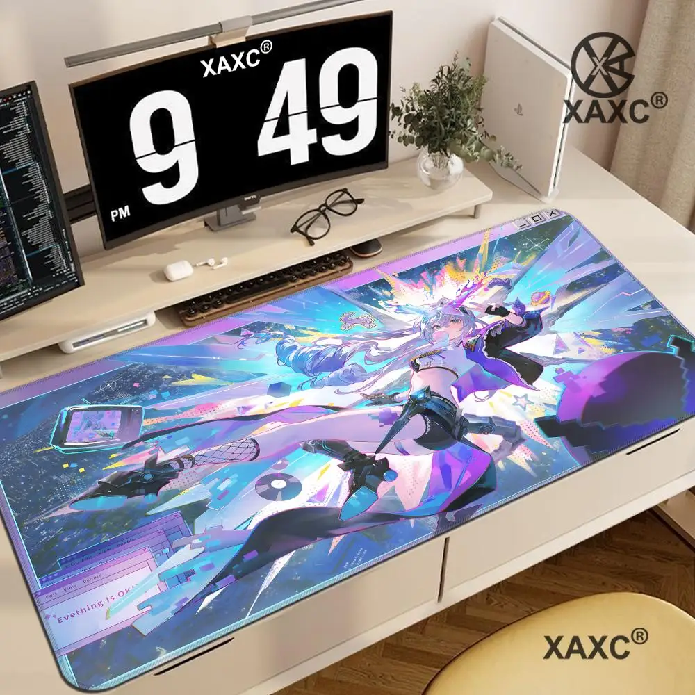 HD print XXL Game Honkai Star Rail Silver Wolf LV 999 Mouse Pad Large Rug Desk Mat Keyboard Office Rubber PC Non-slip Mousepad
HD print XXL Game Honkai Star Rail Silver Wolf LV 999 Mouse Pad Large Rug Desk Mat Keyboard Office Rubber PC Non-slip Mousepad