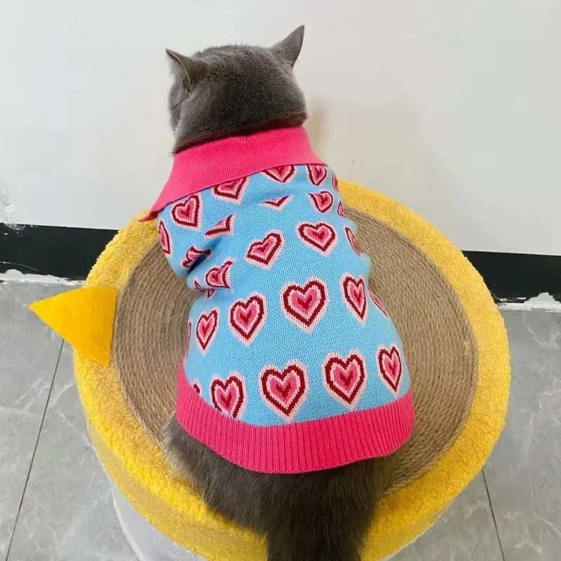 Autumn Winter Pet Accessories Warm Heart-Shaped Lapel Cardigan for Small Medium-Sized Dogs Cats Outdoor Walking Clothing
Autumn Winter Pet Accessories Warm Heart-Shaped Lapel Cardigan for Small Medium-Sized Dogs Cats Outdoor Walking Clothing
