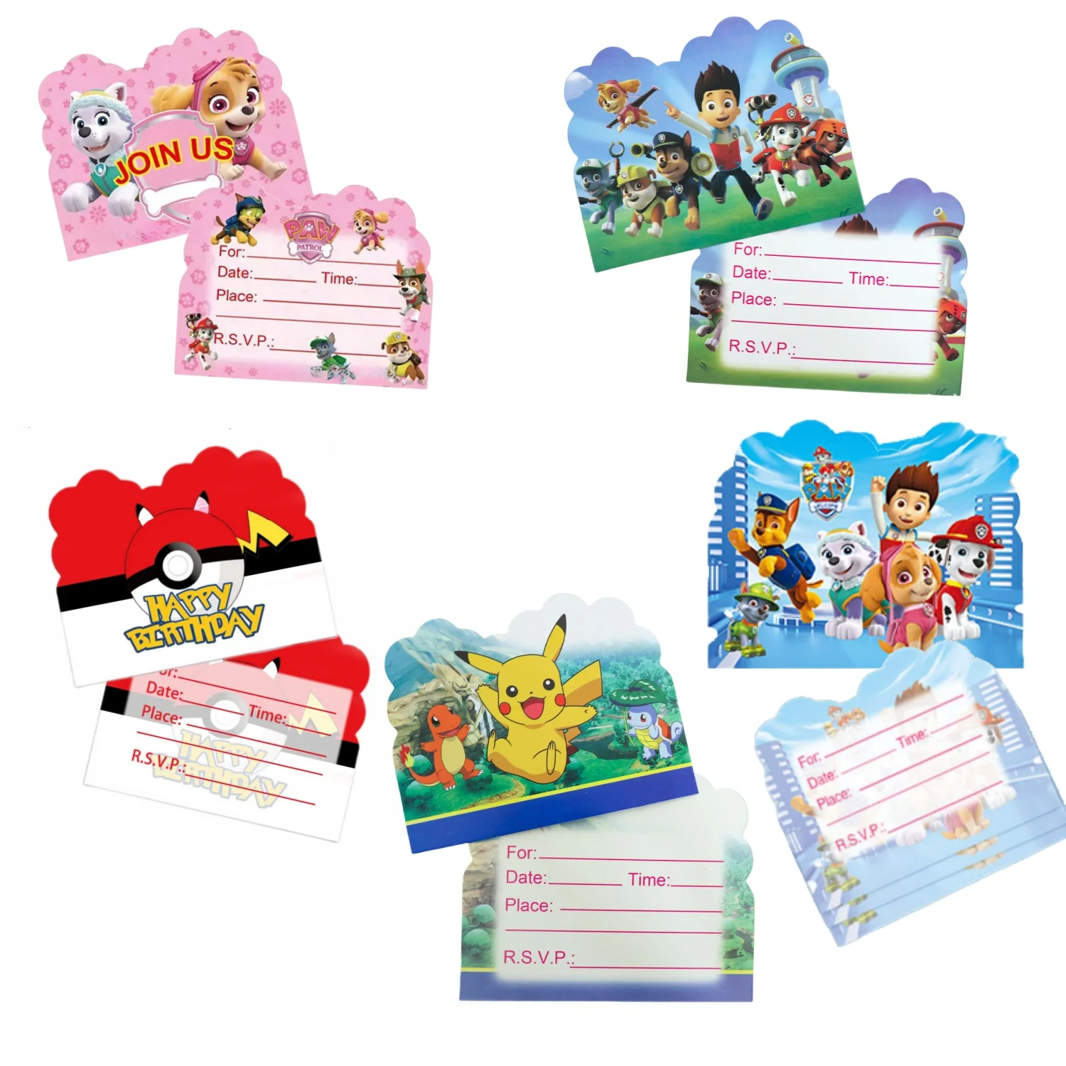 Пригласительные открытки на день рождения с изображением героев мультфильма «Щенячий патруль»
Пригласительные открытки на день рождения с изображением героев мультфильма «Щенячий патруль»