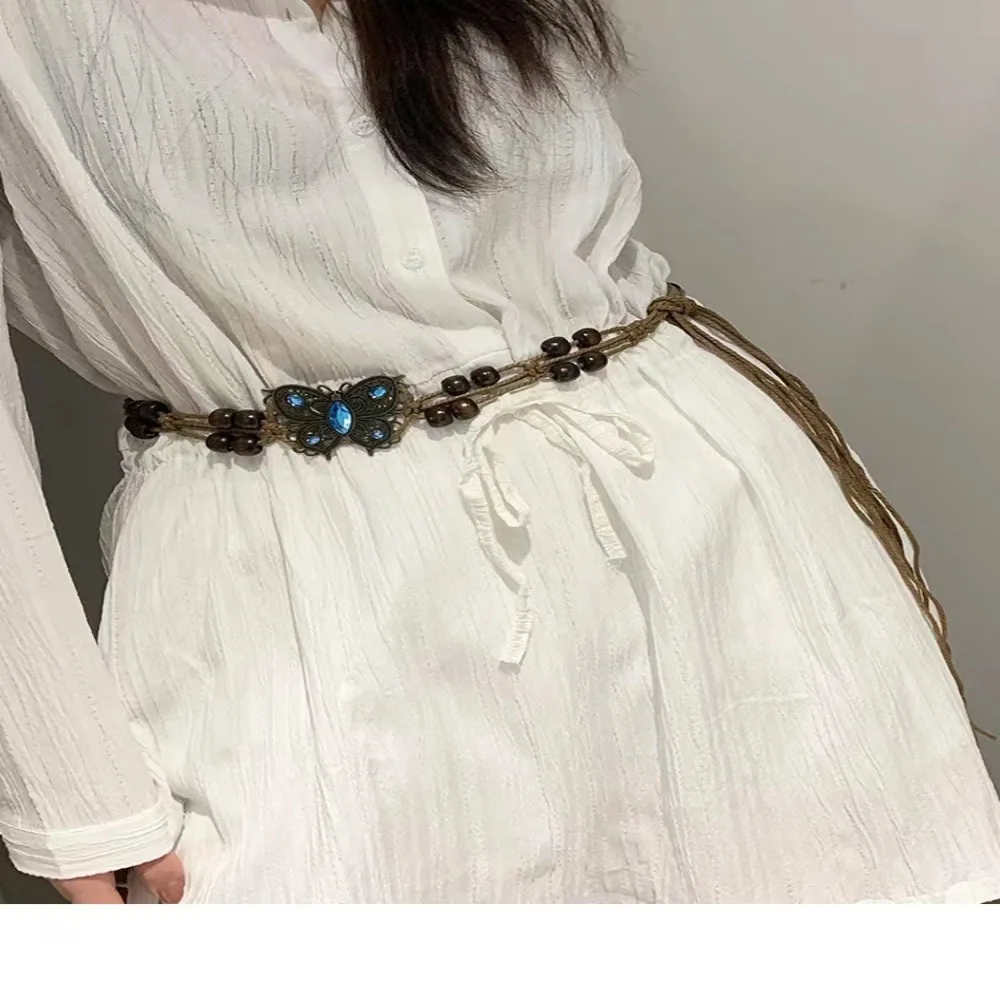 Rope Boho Butterfly Tie Belt New Metal Bohemia Beaded Belt Wooden Beads Woven Belt Skirt
Rope Boho Butterfly Tie Belt New Metal Bohemia Beaded Belt Wooden Beads Woven Belt Skirt