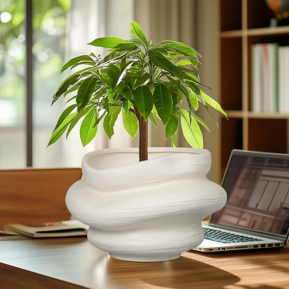 Большой 11-дюймовый керамический горшок для растений с дренажным отверстием - кашпо для цветов бонсай в помещении и на открытом воздухе для декора домашнего офиса, идеальный подарок
Большой 11-дюймовый керамический горшок для растений с дренажным отверстием - кашпо для цветов бонсай в помещении и на открытом воздухе для декора домашнего офиса, идеальный подарок