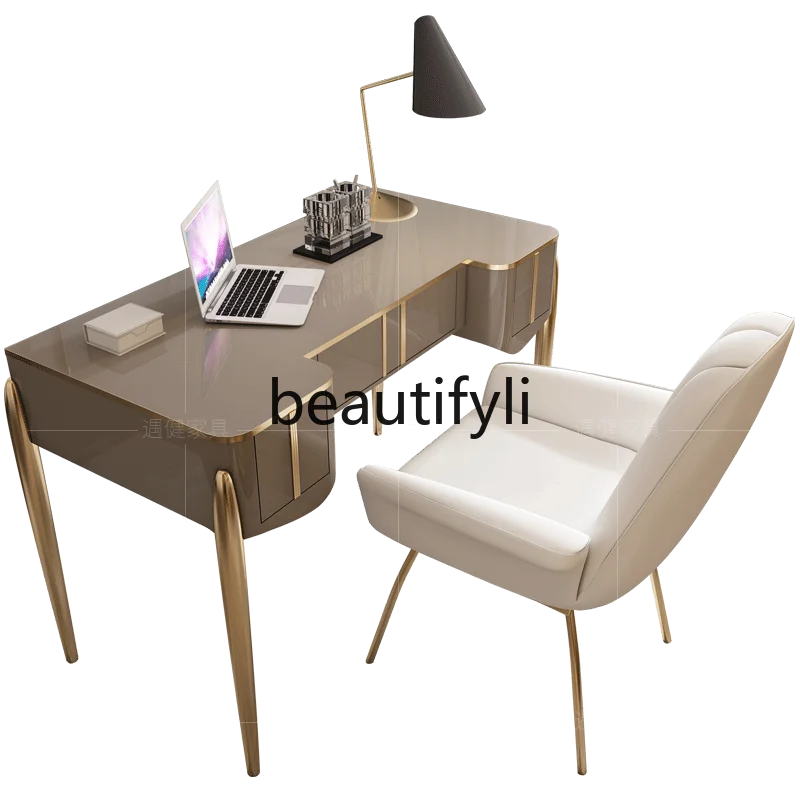 Light luxury modern desk stainless steel paint writing desk designer computer desk
Light luxury modern desk stainless steel paint writing desk designer computer desk