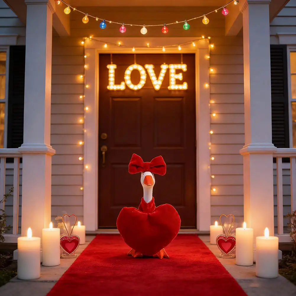 Velvet Goose Outfit Valentine's Day Goose Outfit Set Outdoor Garden Lawn Goose Costume Velvet Bow Love Heart Porch Decoration
Velvet Goose Outfit Valentine's Day Goose Outfit Set Outdoor Garden Lawn Goose Costume Velvet Bow Love Heart Porch Decoration