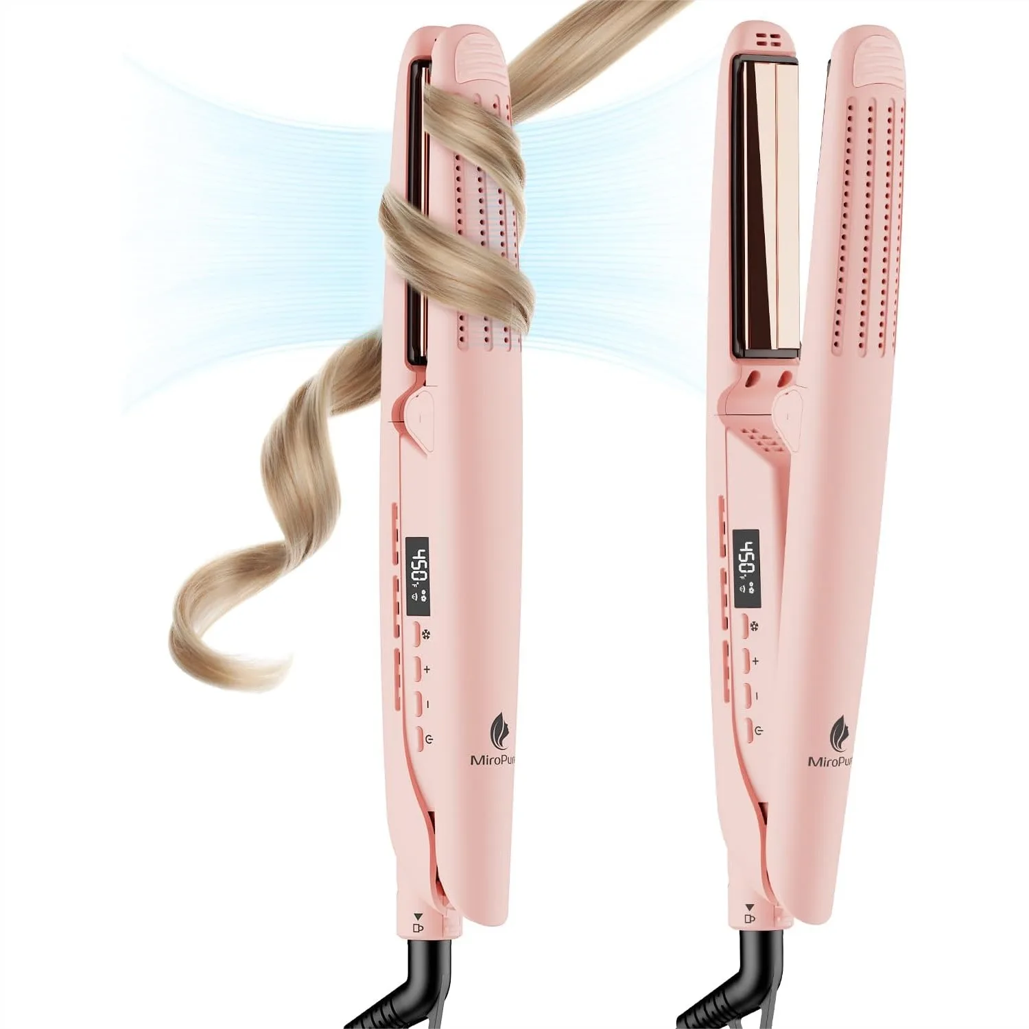 360° Airflow Styler Curling Iron, 2 in 1 Titanium Flat Iron Hair Straightener & Curler, Ionic Cool Air, 13 Adjustable Temps
360° Airflow Styler Curling Iron, 2 in 1 Titanium Flat Iron Hair Straightener & Curler, Ionic Cool Air, 13 Adjustable Temps