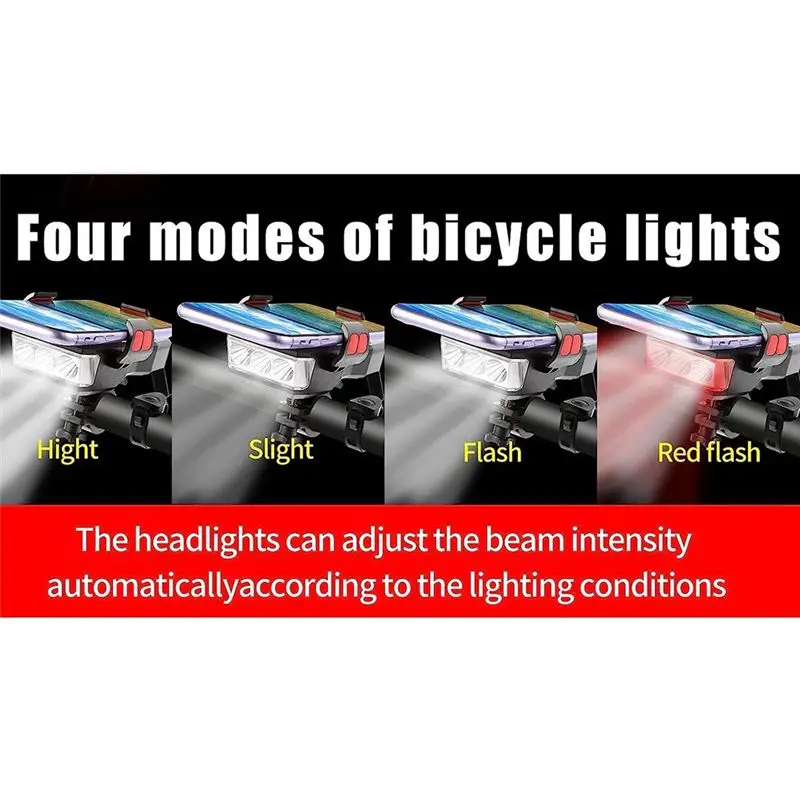 Oct.482 USB Rechargeable Bicycle LED Front Light, Waterproof Bicycle Light with Phone Holder, Electric Bike Horn
Oct.482 USB Rechargeable Bicycle LED Front Light, Waterproof Bicycle Light with Phone Holder, Electric Bike Horn