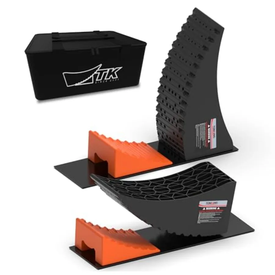 Curved Leveling Blocks for RVs, HD Polyethylene, Black, 6 Lift Capacity 35, 000 lbs, 2-Pack Tire Change Ramp System for 5th Whe
Curved Leveling Blocks for RVs, HD Polyethylene, Black, 6 Lift Capacity 35, 000 lbs, 2-Pack Tire Change Ramp System for 5th Whe