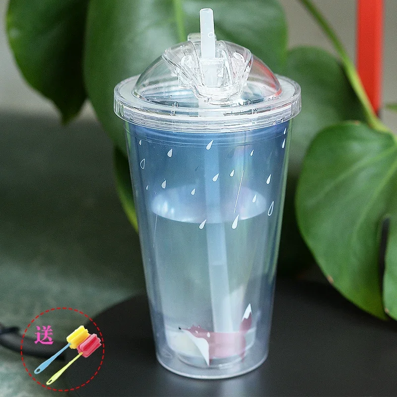Fashion Double Plastic Water Bottle with Straw Creative Fox Polar Bear Bottles 550ml Sport Bottle Tour Tumbler Camping Drinkware
Fashion Double Plastic Water Bottle with Straw Creative Fox Polar Bear Bottles 550ml Sport Bottle Tour Tumbler Camping Drinkware