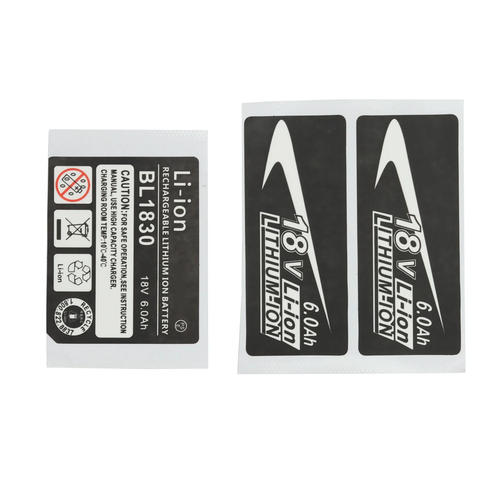 AS63 10 Sets of BL1830 Label Lithium Ion Battery 18V 6.0Ah Sticker Label Suitable for Makita 18V Battery Logo
AS63 10 Sets of BL1830 Label Lithium Ion Battery 18V 6.0Ah Sticker Label Suitable for Makita 18V Battery Logo