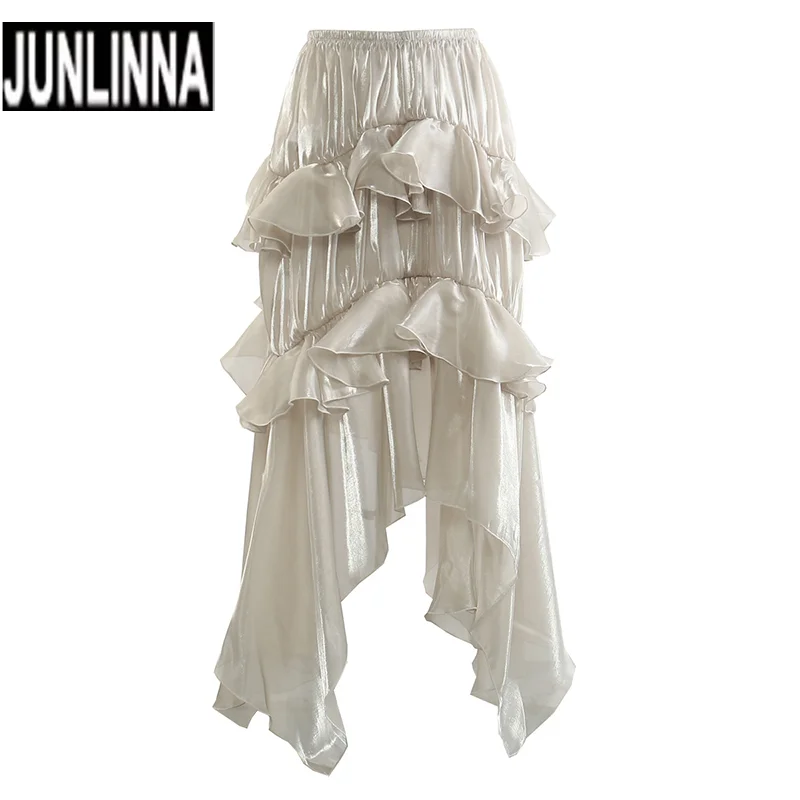 JUNLINNA женская праздничная юбка, однотонное асимметричное полуплатье с оборками, эластичная талия
JUNLINNA женская праздничная юбка, однотонное асимметричное полуплатье с оборками, эластичная талия