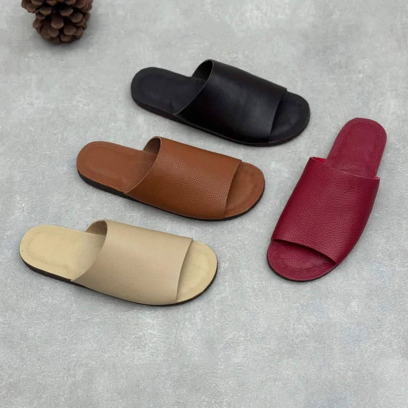Fashion Women's Soft Cowhide Slippers Luxury Handmade Quality Comfortable 2026 Summer New Outdoor Casual Woman Shoes Size 40
Fashion Women's Soft Cowhide Slippers Luxury Handmade Quality Comfortable 2026 Summer New Outdoor Casual Woman Shoes Size 40