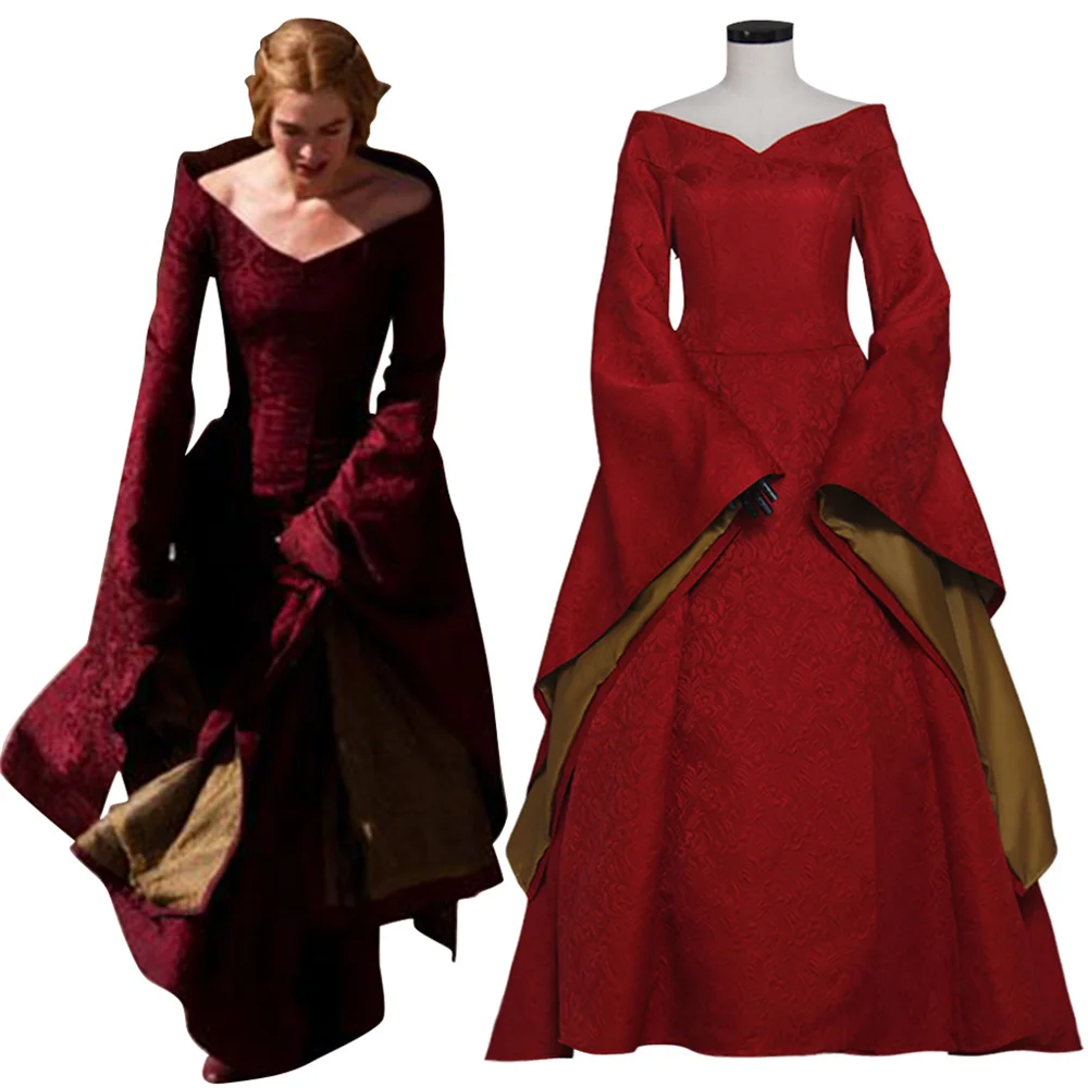 Cersei Lannister Cosplay Costume Women's Red Medieval Fancy Dress Halloween Carnival Party Outfits
Cersei Lannister Cosplay Costume Women's Red Medieval Fancy Dress Halloween Carnival Party Outfits