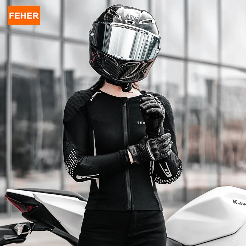 FEHER Summer Motorcycle Jacket Woman Mesh Design Slim Motorbike Jackets Breathable Wear Protective Gear Riding Armor Jackets
FEHER Summer Motorcycle Jacket Woman Mesh Design Slim Motorbike Jackets Breathable Wear Protective Gear Riding Armor Jackets