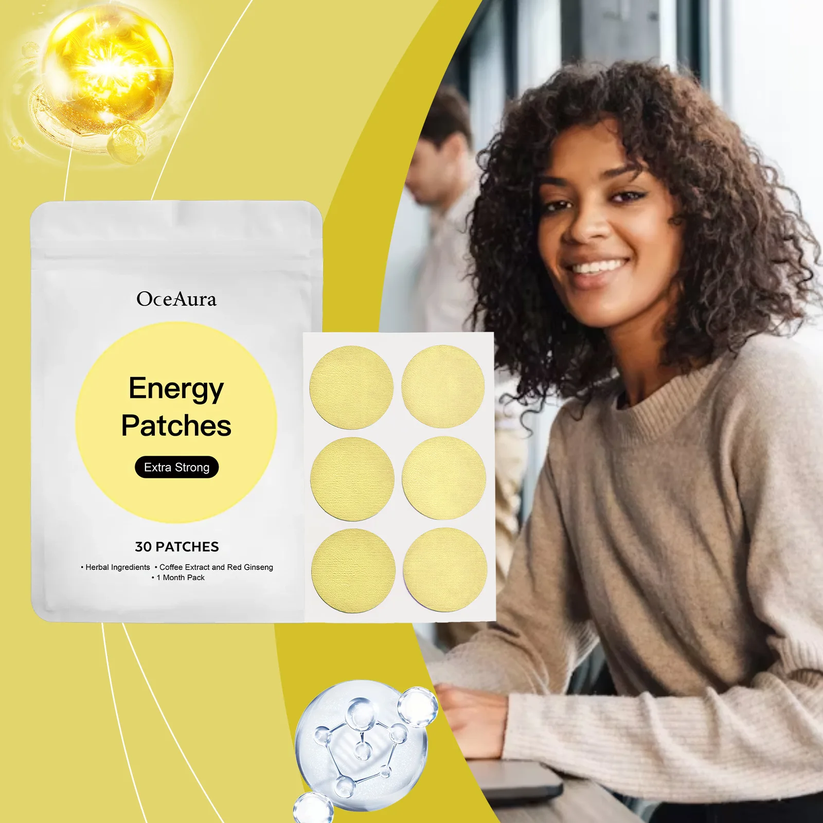 Energy Patches Long Lasting Focus Relieve Fatigue Stamina Strength Moisturizing Nourishing Relaxing Unisex Body Care Aid Patches
Energy Patches Long Lasting Focus Relieve Fatigue Stamina Strength Moisturizing Nourishing Relaxing Unisex Body Care Aid Patches