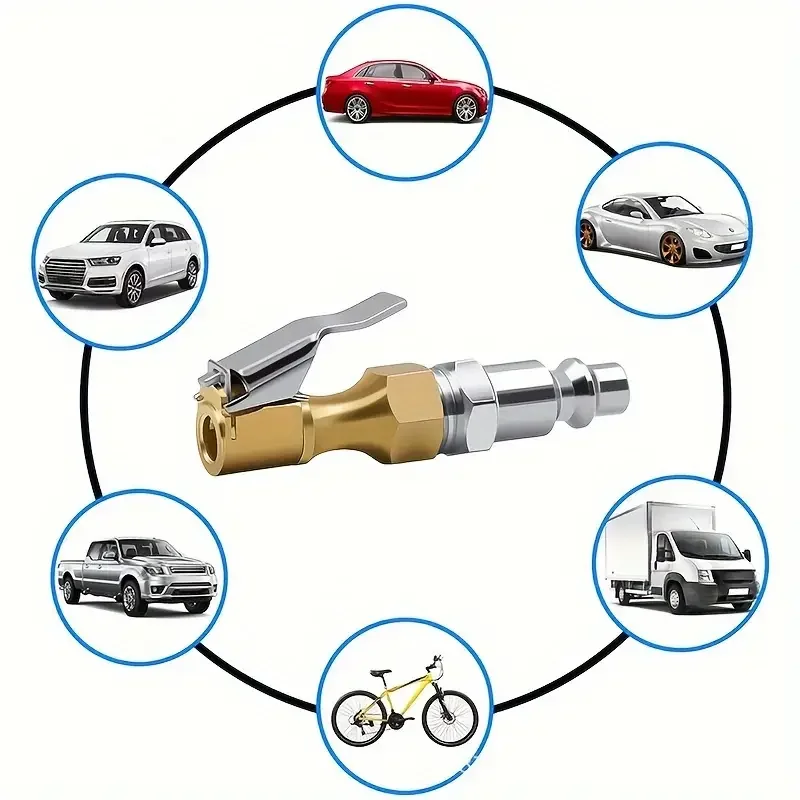 1/2X Quick Inflation Nozzle Inflation Chuck 7.8cm Inner Diameter 4.2/4.4 Copper Material Suitable For Car Tire Valve Accessories
1/2X Quick Inflation Nozzle Inflation Chuck 7.8cm Inner Diameter 4.2/4.4 Copper Material Suitable For Car Tire Valve Accessories