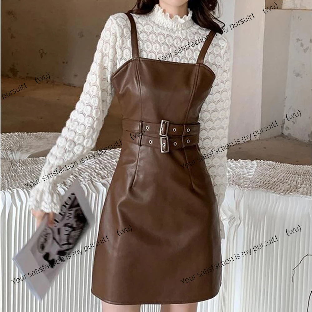 ZOCI-suspender small leather skirt, word skirt 2025 new spring, summer, autumn and winter temperament slim PU leather skirt
ZOCI-suspender small leather skirt, word skirt 2025 new spring, summer, autumn and winter temperament slim PU leather skirt