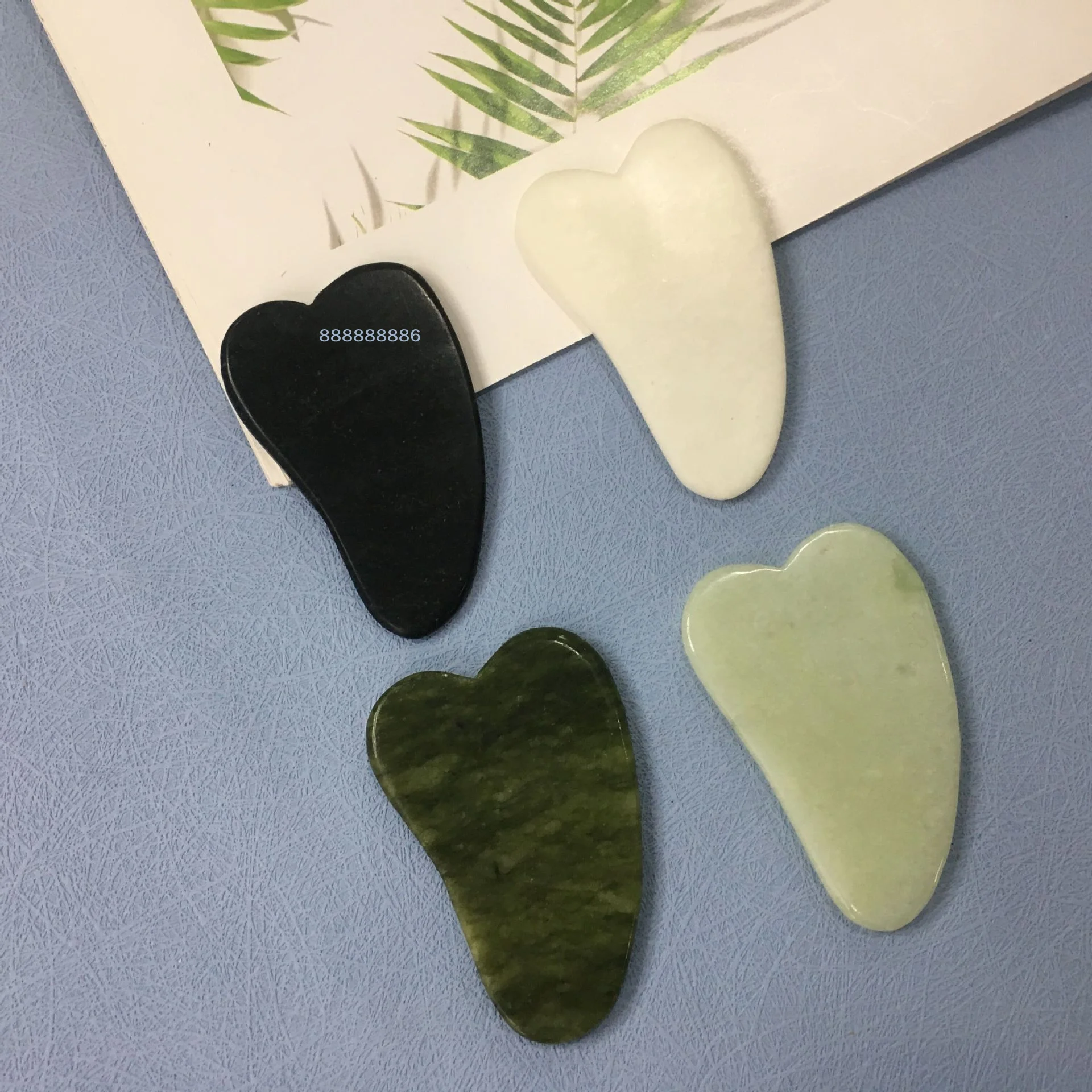 1 шт. Нефритовая доска Гуаша для массажа лица, скребок для меридианов, лифтинг-инструмент для тела и шеи, расслабляющий, для похудения, косметический инструмент
1 шт. Нефритовая доска Гуаша для массажа лица, скребок для меридианов, лифтинг-инструмент для тела и шеи, расслабляющий, для похудения, косметический инструмент