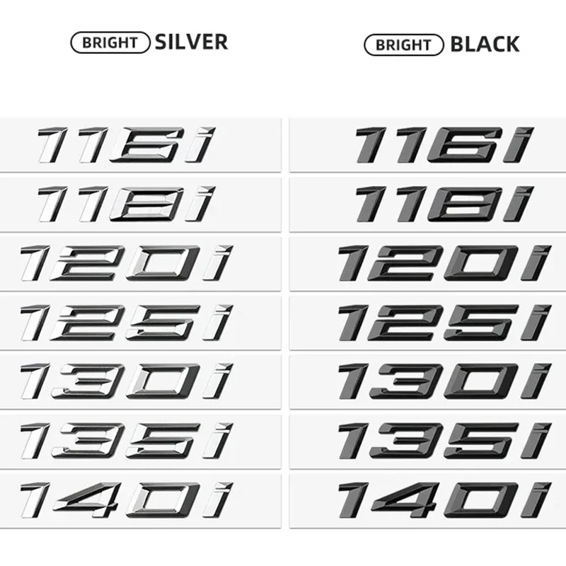 3D ABS Car Trunk Letters For NEW NUMBER 116i 118i 120i 125i 130i 135i 140i Logo Emblem Sticker F20 E87 F21 Auto Accessories
3D ABS Car Trunk Letters For NEW NUMBER 116i 118i 120i 125i 130i 135i 140i Logo Emblem Sticker F20 E87 F21 Auto Accessories