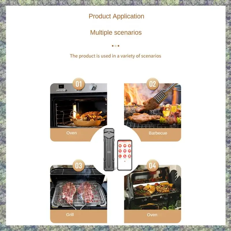 WON Wireless Meat Thermometer Digital Thermometer With Wireless Probe 800Ft Remote Range Food Thermometer For BBQ, Grill Durable
WON Wireless Meat Thermometer Digital Thermometer With Wireless Probe 800Ft Remote Range Food Thermometer For BBQ, Grill Durable