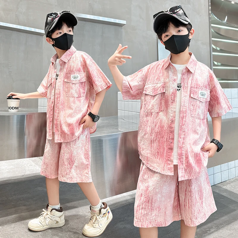 Pink Color Child Summer Suit with Shorts for Boy High Fashion Top and Bottom Clothes Set Outfit Kids Casual Tracksuit Costume
Pink Color Child Summer Suit with Shorts for Boy High Fashion Top and Bottom Clothes Set Outfit Kids Casual Tracksuit Costume