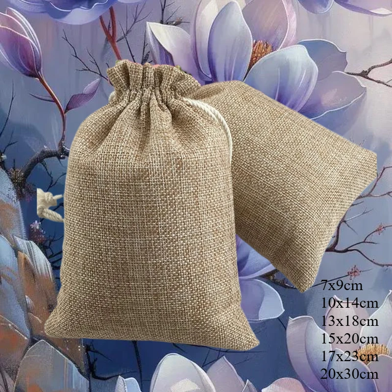 50pcs Fabric Decorations Ready Jute Bags Gift Packaging with Burlap Drawstring Pouches Sachet for DIY Wedding Party Displays
50pcs Fabric Decorations Ready Jute Bags Gift Packaging with Burlap Drawstring Pouches Sachet for DIY Wedding Party Displays