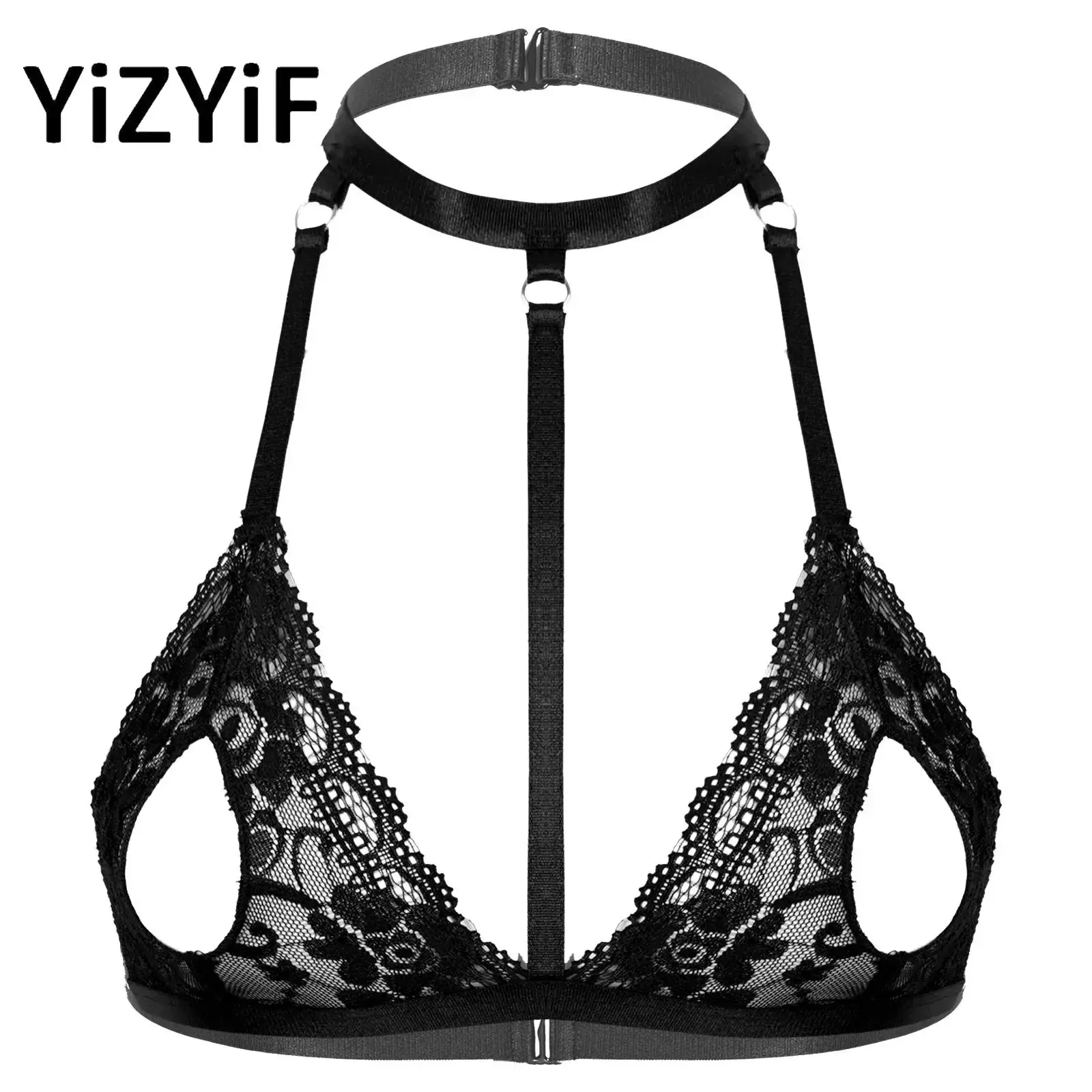 Womens Sexy Hollow Out Bra Tops See Through Lace Halter Neck Open Cups Exposed Bra Exotic Bralette Lingerie Nightwear
Womens Sexy Hollow Out Bra Tops See Through Lace Halter Neck Open Cups Exposed Bra Exotic Bralette Lingerie Nightwear