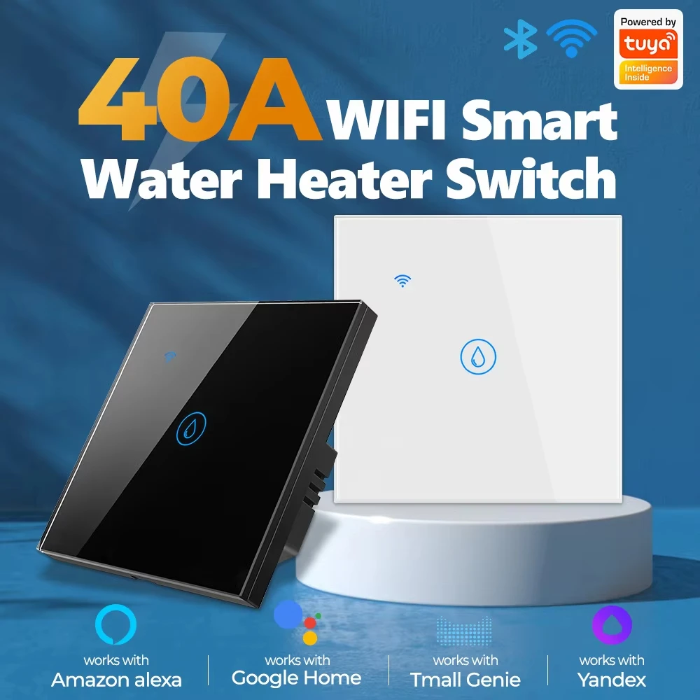 SIXWGH Heavy Duty WiFi Smart Switch 40A Single Pole 8000W for Water Heater Timer Group Control Alexa/Google Home Compatible
SIXWGH Heavy Duty WiFi Smart Switch 40A Single Pole 8000W for Water Heater Timer Group Control Alexa/Google Home Compatible