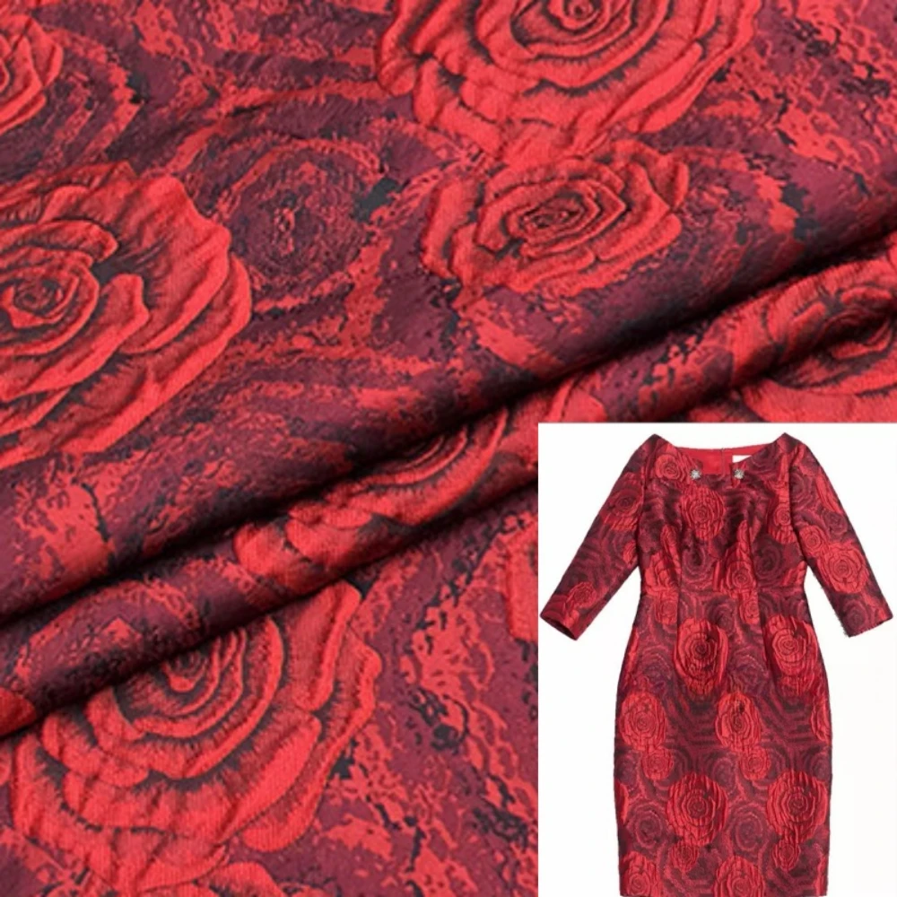 Yarn Dyed Brocade Jacquard Fabric Spring Summer Rose Dress Trench Coat Clothing Design Cloth Brand Fashion for Diy Sewing
Yarn Dyed Brocade Jacquard Fabric Spring Summer Rose Dress Trench Coat Clothing Design Cloth Brand Fashion for Diy Sewing