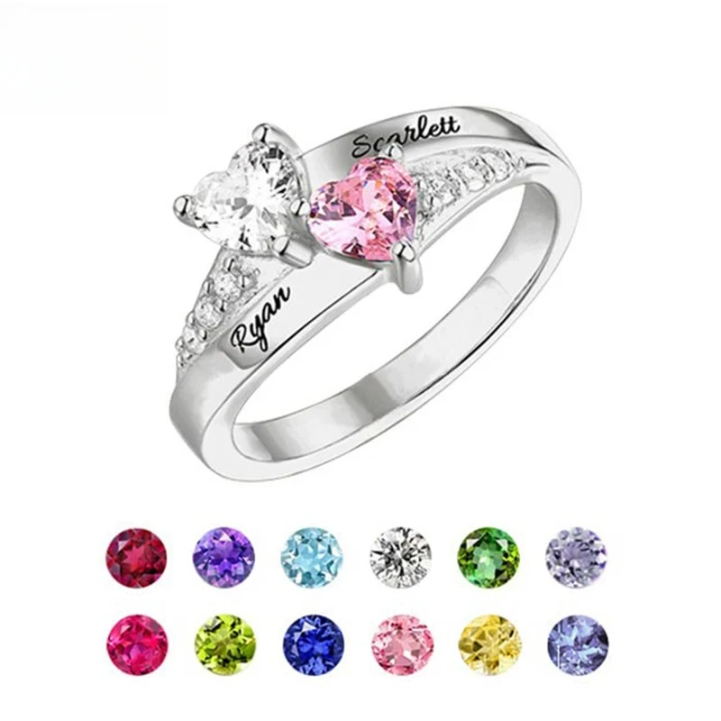 Personalized Name Ring with 1-8 Birthstones Custom Names Birthstone Rings Family Ring Jewelry Gifts for Women Mother Daughter
Personalized Name Ring with 1-8 Birthstones Custom Names Birthstone Rings Family Ring Jewelry Gifts for Women Mother Daughter