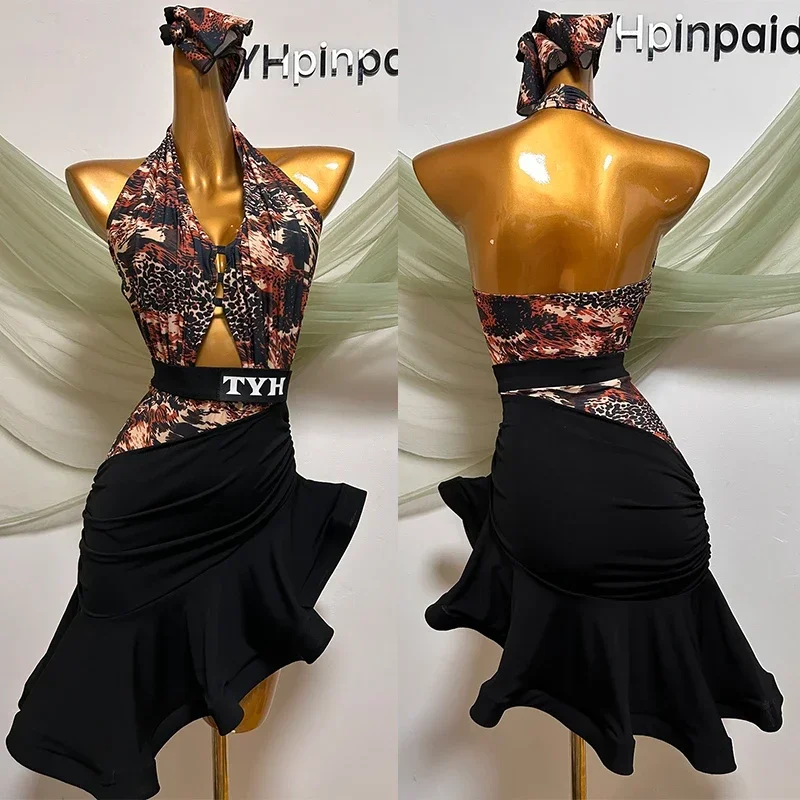 New Latin Dance Clothes Women Hanging Neck Bodysuit Black Skirt Rumba Dress Tango Dance Practice Performance Clothing DNV19733
New Latin Dance Clothes Women Hanging Neck Bodysuit Black Skirt Rumba Dress Tango Dance Practice Performance Clothing DNV19733