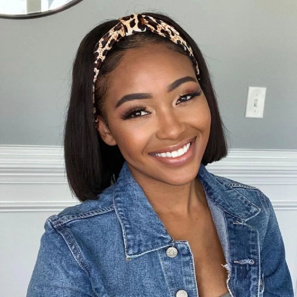 Straight Headband Wigs 180% Density Human Hair Wig 12 Inch Brazilian Glueless Headband Straight Wig For Black Women
Straight Headband Wigs 180% Density Human Hair Wig 12 Inch Brazilian Glueless Headband Straight Wig For Black Women