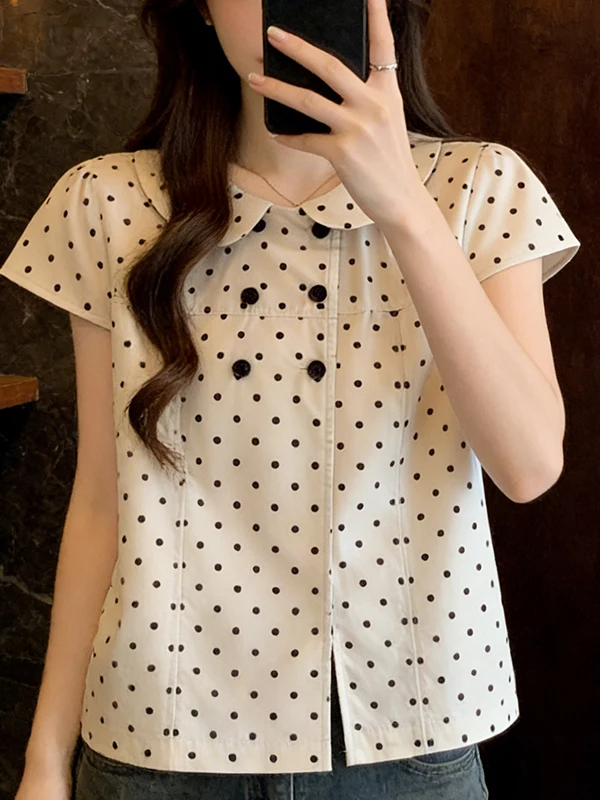 Sweet Preppy Style Short Sleeve Shirt for Women with Doll Collar Design Summer 2026 New Arrival Korean Style Breathable Skin-...
Sweet Preppy Style Short Sleeve Shirt for Women with Doll Collar Design Summer 2026 New Arrival Korean Style Breathable Skin-...