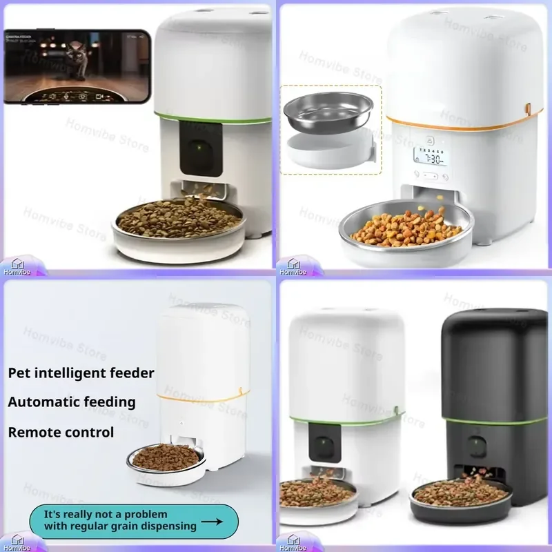 Automatic Cat Feeder with Stainless Steel Bowl Durable ABS Plastic Pet Food Dispenser for Home Travel Use Smart Feeding
Automatic Cat Feeder with Stainless Steel Bowl Durable ABS Plastic Pet Food Dispenser for Home Travel Use Smart Feeding