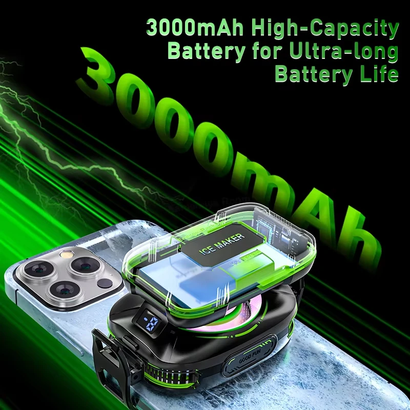NEW JS85 Phone Silent Cooler Semiconductor Magnetic/ Back-clip Ice Freeze Cooling Radiator with 3000mAh Battery 3 Gears Display
NEW JS85 Phone Silent Cooler Semiconductor Magnetic/ Back-clip Ice Freeze Cooling Radiator with 3000mAh Battery 3 Gears Display