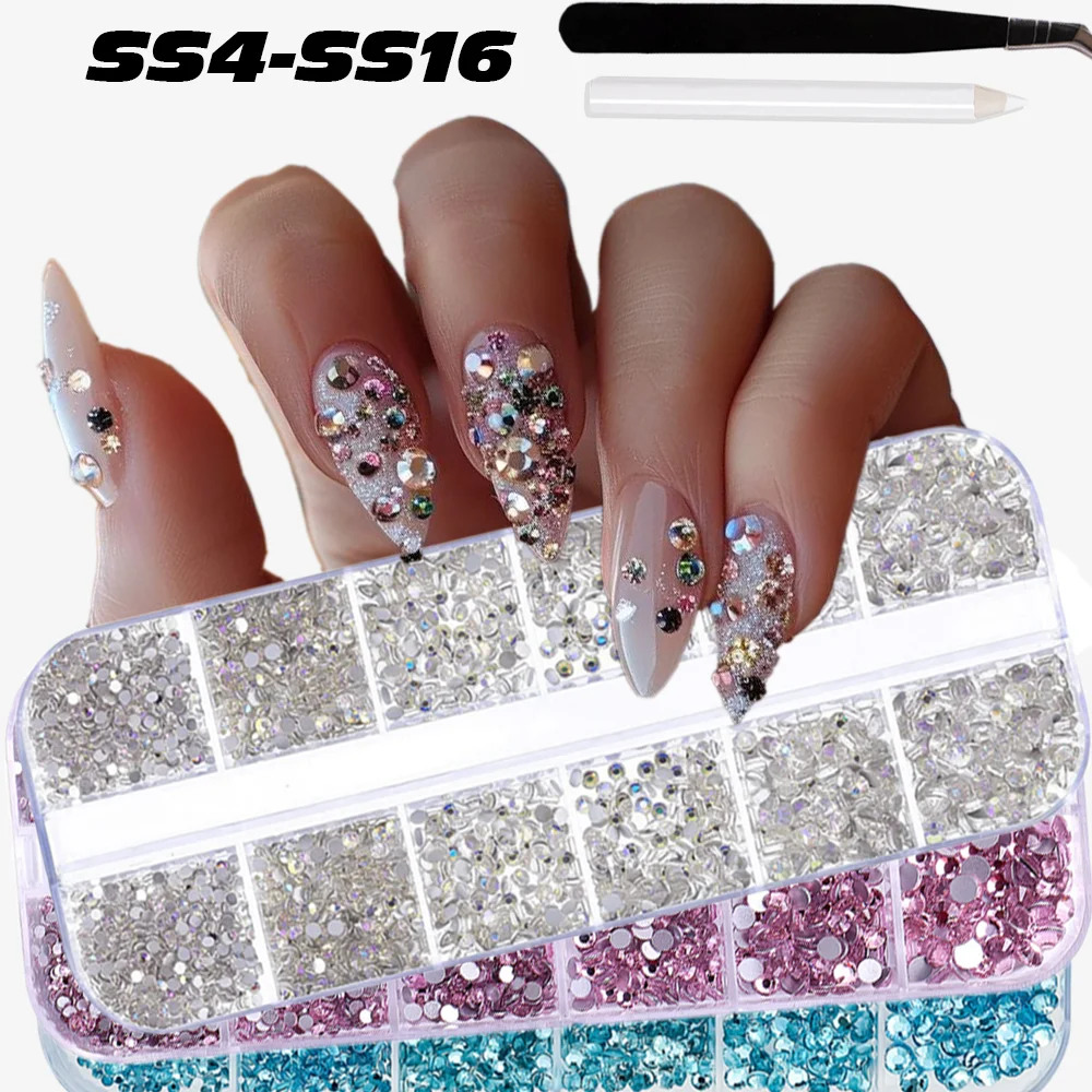 1 коробка, драгоценные камни для ногтей разных размеров, круглые, с плоской задней поверхностью, с инструментами, 3D стекло, прозрачные/синие/розовые ногти, блестящие бриллианты для маникюра и
1 коробка, драгоценные камни для ногтей разных размеров, круглые, с плоской задней поверхностью, с инструментами, 3D стекло, прозрачные/синие/розовые ногти, блестящие бриллианты для маникюра и