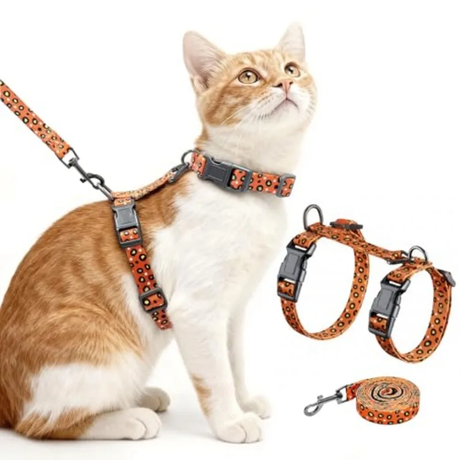 Cat Harness and Leash Set, Escape Proof 3-in-1 Adjustable Harness for Cats and Kitten, Soft Lightweight, Easy On and Control fo
Cat Harness and Leash Set, Escape Proof 3-in-1 Adjustable Harness for Cats and Kitten, Soft Lightweight, Easy On and Control fo