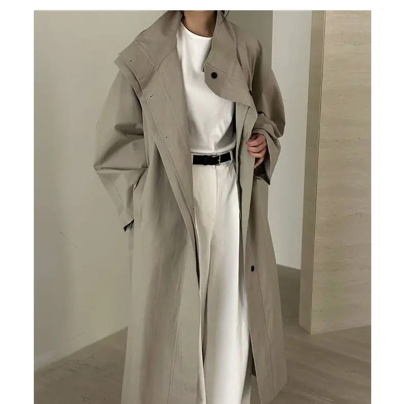 Шикарное осенне-зимнее пальто миди с воротником-стойкой, на одной пуговице, свободного кроя, однотонное, женская модная верхняя одежда, длинное пальто-свитер
Шикарное осенне-зимнее пальто миди с воротником-стойкой, на одной пуговице, свободного кроя, однотонное, женская модная верхняя одежда, длинное пальто-свитер