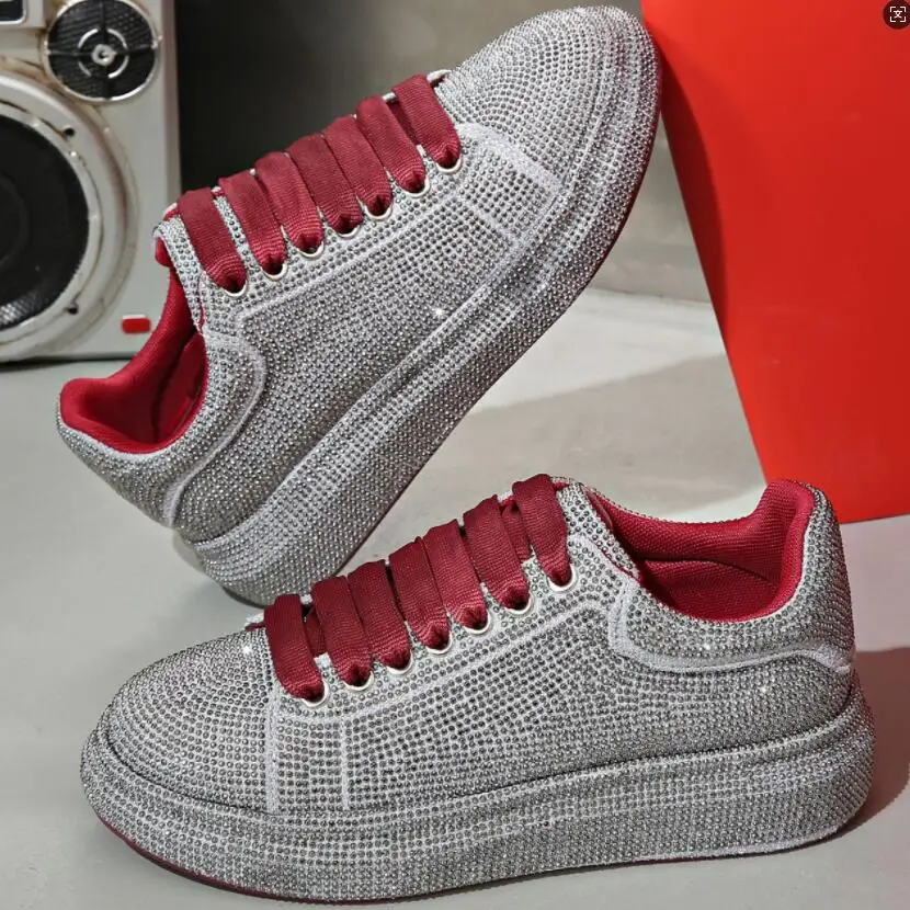 Luxury Rhinestone Sneakers Men's and women's casual shoes Round toe lace-up walking shoes Crystal Designer sneakers 8
Luxury Rhinestone Sneakers Men's and women's casual shoes Round toe lace-up walking shoes Crystal Designer sneakers 8