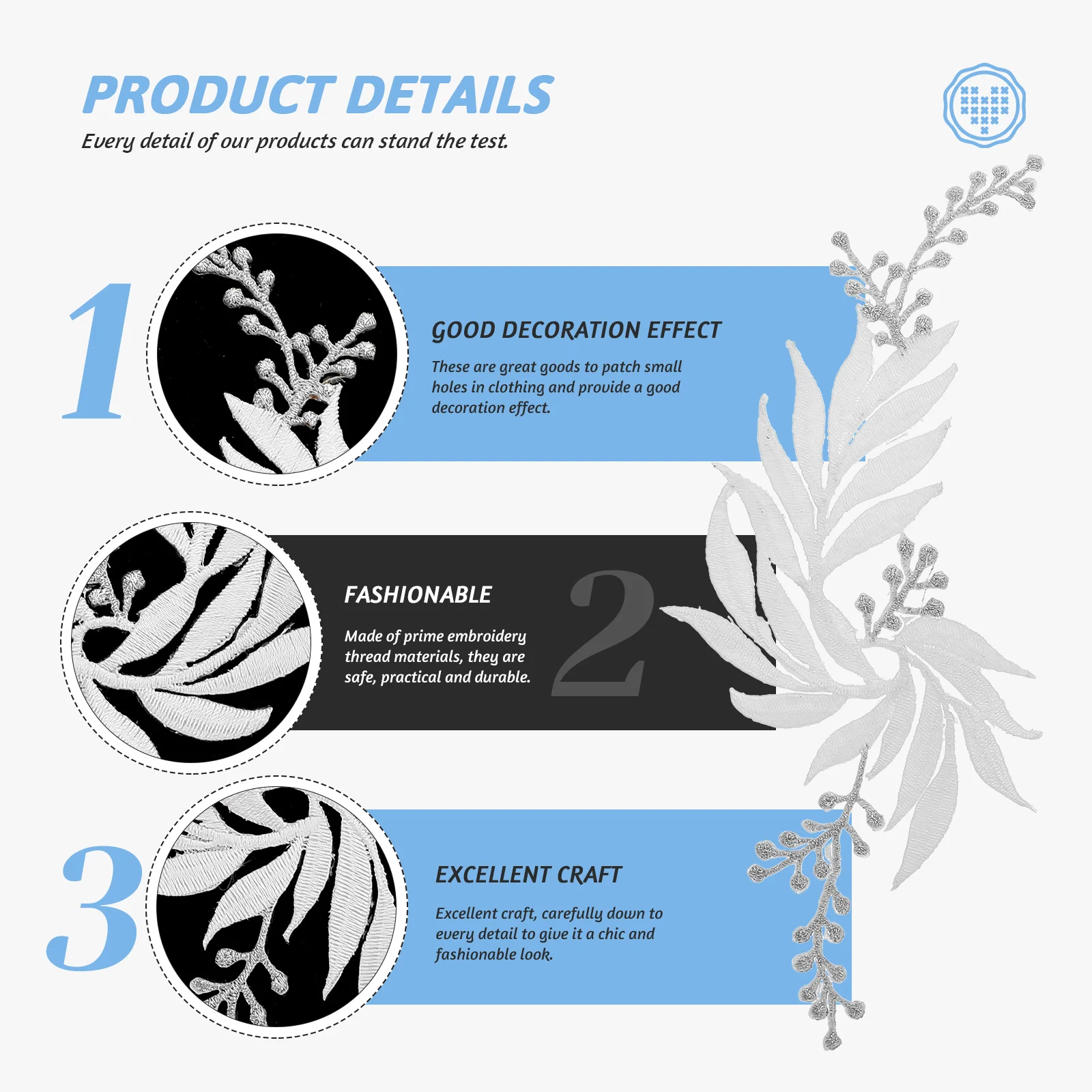 2 Pcs Leaf Patch Decorative Sewing Patches Large Embroidered Clothes DIY Ornaments Embroidery Applique Lace Appliques 
2 Pcs Leaf Patch Decorative Sewing Patches Large Embroidered Clothes DIY Ornaments Embroidery Applique Lace Appliques