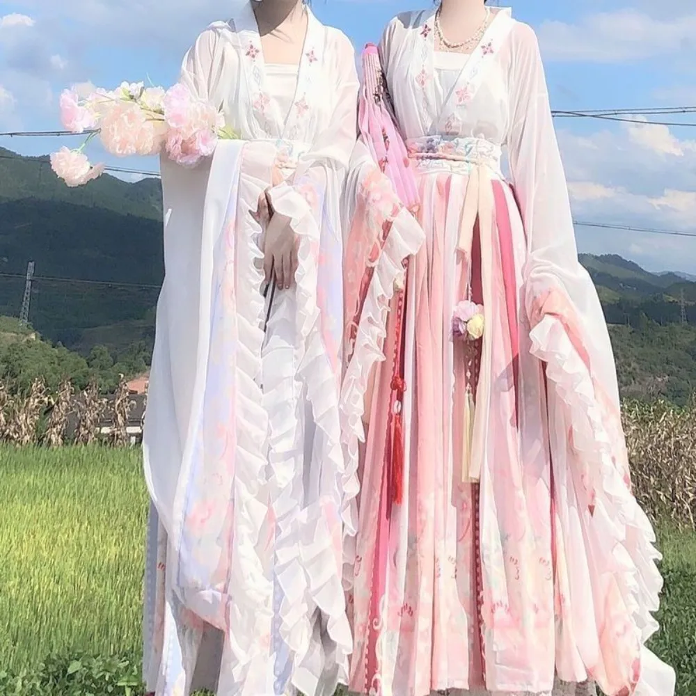 New 2026 Original Women Hanfu, Wei Jin & Northern Southern Dynasties Style Big Sleeve Chinese Traditional Costume
New 2026 Original Women Hanfu, Wei Jin & Northern Southern Dynasties Style Big Sleeve Chinese Traditional Costume