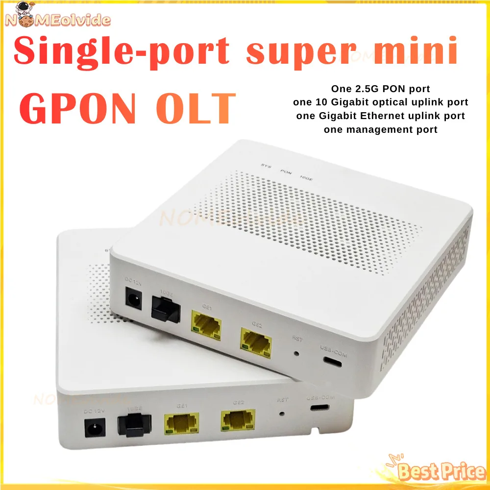 Однопортовый суперминиатюрный GPON OLT с портом PON 2.5G, оптическим восходящим каналом 10 гигабит, восходящим каналом Gigabit Ethernet и портом управления
Однопортовый суперминиатюрный GPON OLT с портом PON 2.5G, оптическим восходящим каналом 10 гигабит, восходящим каналом Gigabit Ethernet и портом управления
