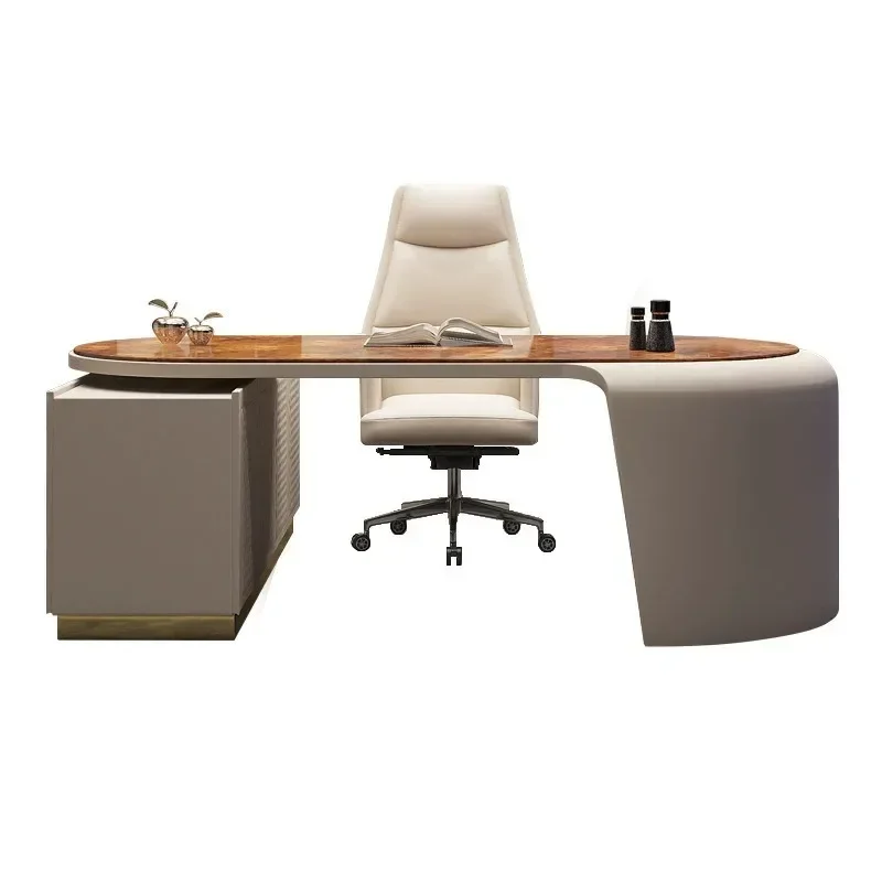 Light luxury desk high-end president's desk
Light luxury desk high-end president's desk