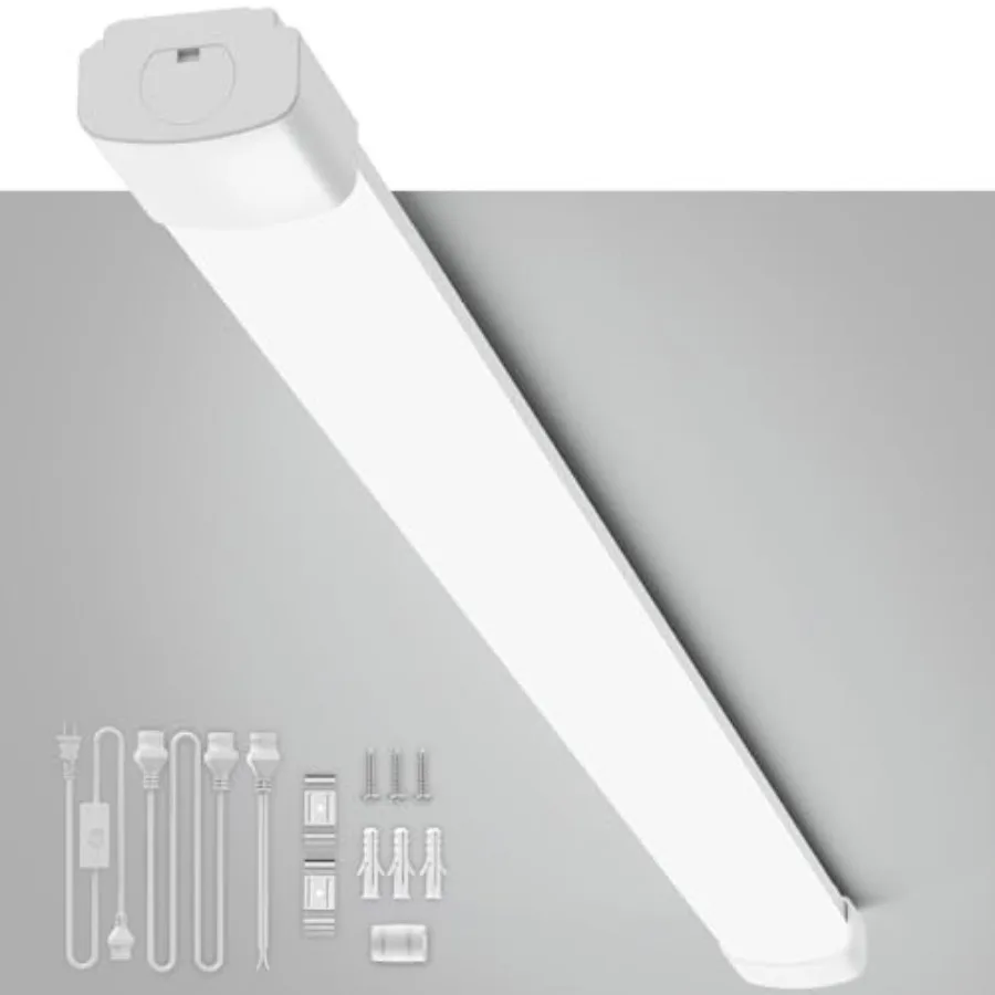 Plug in Light 4Feet Linkable LED Utility Shop Light Fixture 5000K Plug in Ceiling Light 36W Overhead Lighting Bar for Room Work
Plug in Light 4Feet Linkable LED Utility Shop Light Fixture 5000K Plug in Ceiling Light 36W Overhead Lighting Bar for Room Work