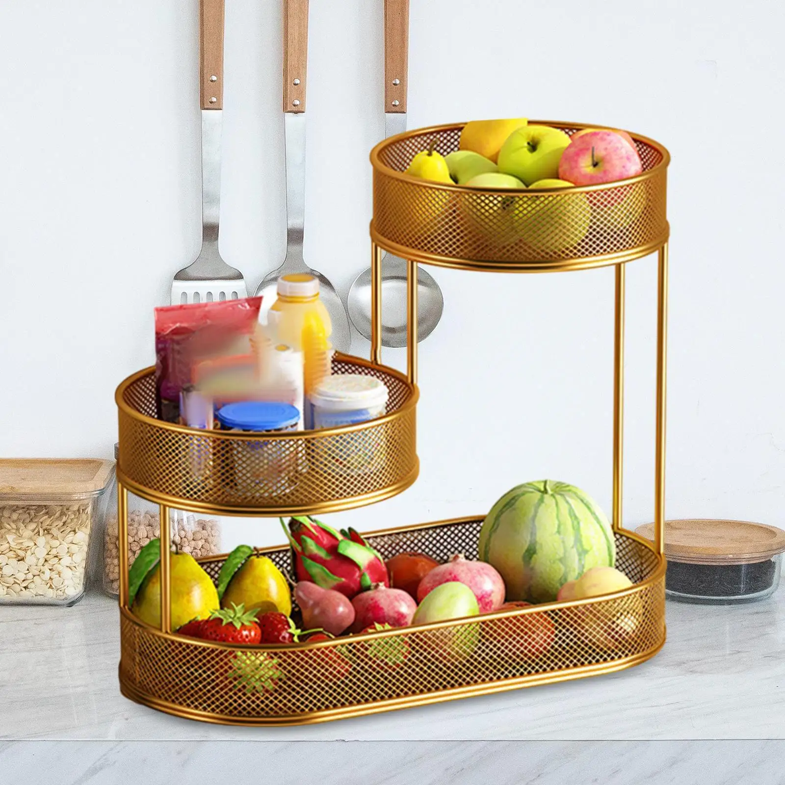 Multi Tier Metal Fruit Basket Breathable Iron Bowl Vegetable Tray Kitchen Storage Holder for Home Countertop Display
Multi Tier Metal Fruit Basket Breathable Iron Bowl Vegetable Tray Kitchen Storage Holder for Home Countertop Display