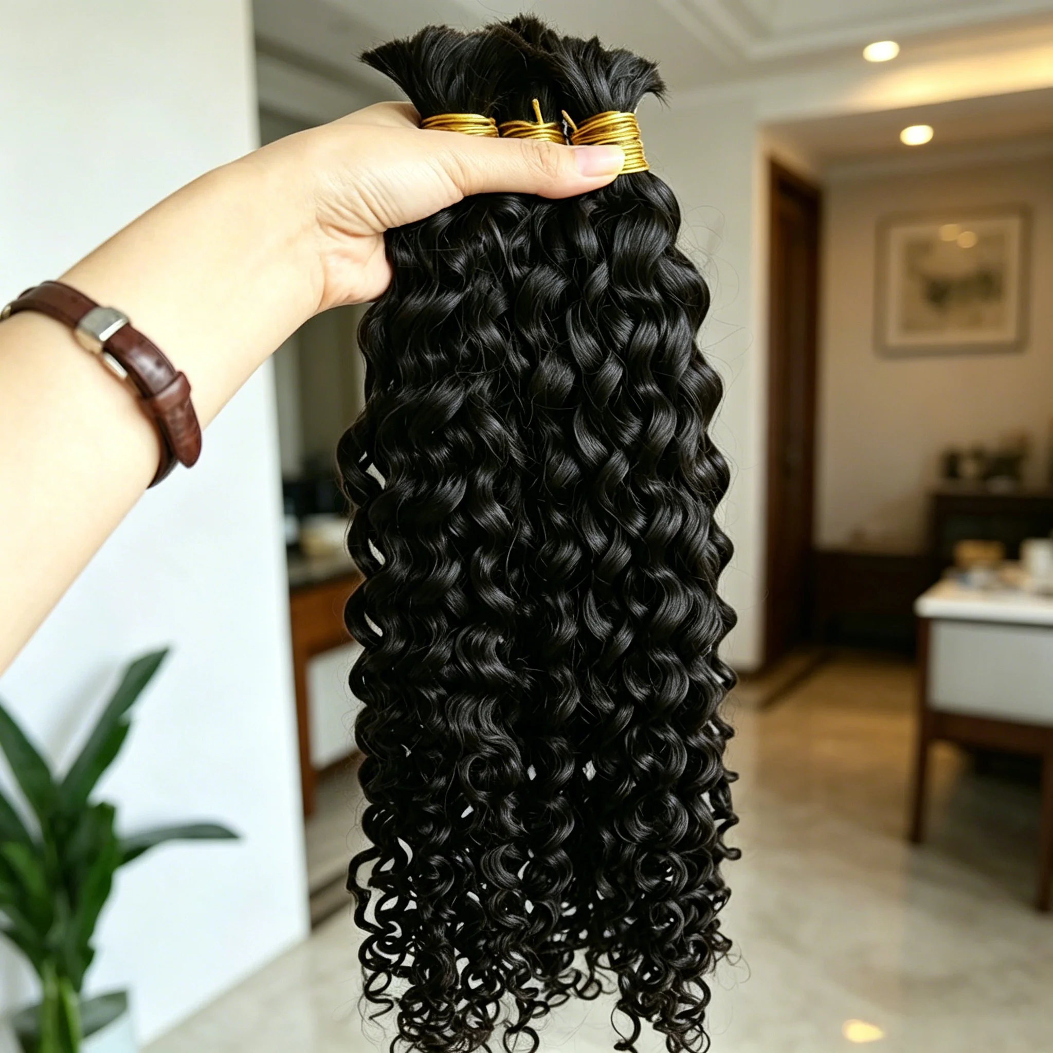 Deep Wave Human Braiding Hair Bulk for Boho Braids Deep Curly Boho Hair for Braiding Knotless Bulk Hair Extension No Weft For Women
Deep Wave Human Braiding Hair Bulk for Boho Braids Deep Curly Boho Hair for Braiding Knotless Bulk Hair Extension No Weft For Women
