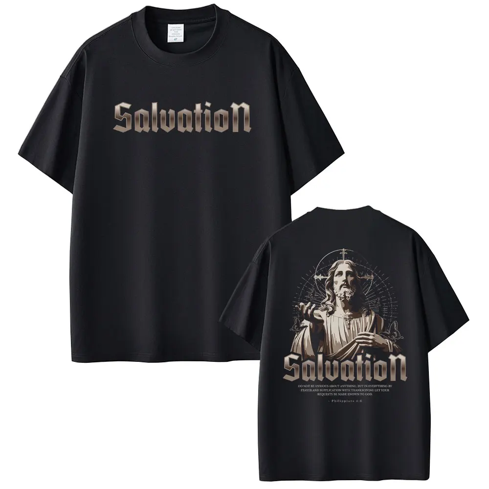 Christian Religious Jesus Salutation T Shirts Summer Men Women Gothic Hip Hop Harajuku Streetwear Unisex Casual Cotton T-shirt
Christian Religious Jesus Salutation T Shirts Summer Men Women Gothic Hip Hop Harajuku Streetwear Unisex Casual Cotton T-shirt