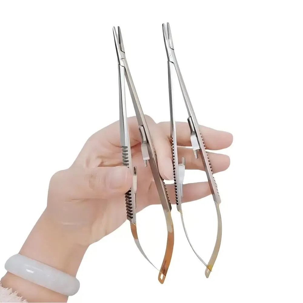 1PC Dentistry Castroviejo Needle Holder 14cm/16cm Straight/Curved Forceps Tweezer for Orthodontic Implant Microsurgery
1PC Dentistry Castroviejo Needle Holder 14cm/16cm Straight/Curved Forceps Tweezer for Orthodontic Implant Microsurgery