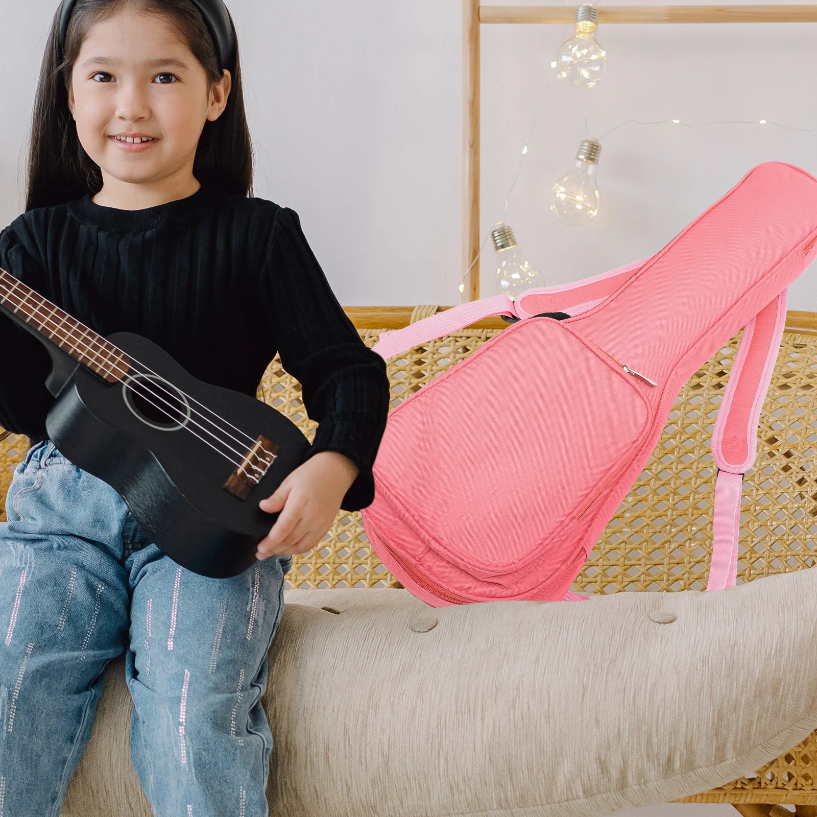 Ukulele Bag Portable Carrying Case 4-String Gig Bag Waterproof Oxford Cloth Large Capacity Storage Pouch For Musical Instrument