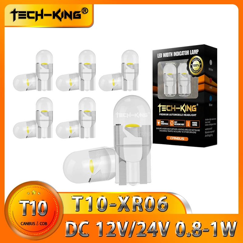TECH KING XR06 10PCS T10 LED W5W WY5W Canbus COB 6000k Reading Dome marking Wedge License plate Bulb 168 194 192 Car taillight
TECH KING XR06 10PCS T10 LED W5W WY5W Canbus COB 6000k Reading Dome marking Wedge License plate Bulb 168 194 192 Car taillight