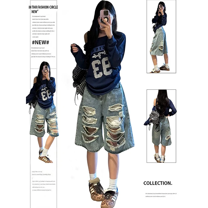YIBASHU Women Blue Ripped Denim Shorts Y2k Jeans Short Pants Harajuku Aesthetic Vintage 2000s Plaid Cowboy Shorts 2000s Clothes
YIBASHU Women Blue Ripped Denim Shorts Y2k Jeans Short Pants Harajuku Aesthetic Vintage 2000s Plaid Cowboy Shorts 2000s Clothes