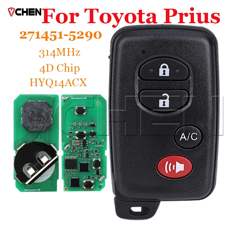 Car Smart Key Card For Toyota Prius / Plug-In 2010 2011 2012 2013 2014 2015 Board 271451-5290 FCC HYQ14ACX 4 Buttons Remote Fob
Car Smart Key Card For Toyota Prius / Plug-In 2010 2011 2012 2013 2014 2015 Board 271451-5290 FCC HYQ14ACX 4 Buttons Remote Fob